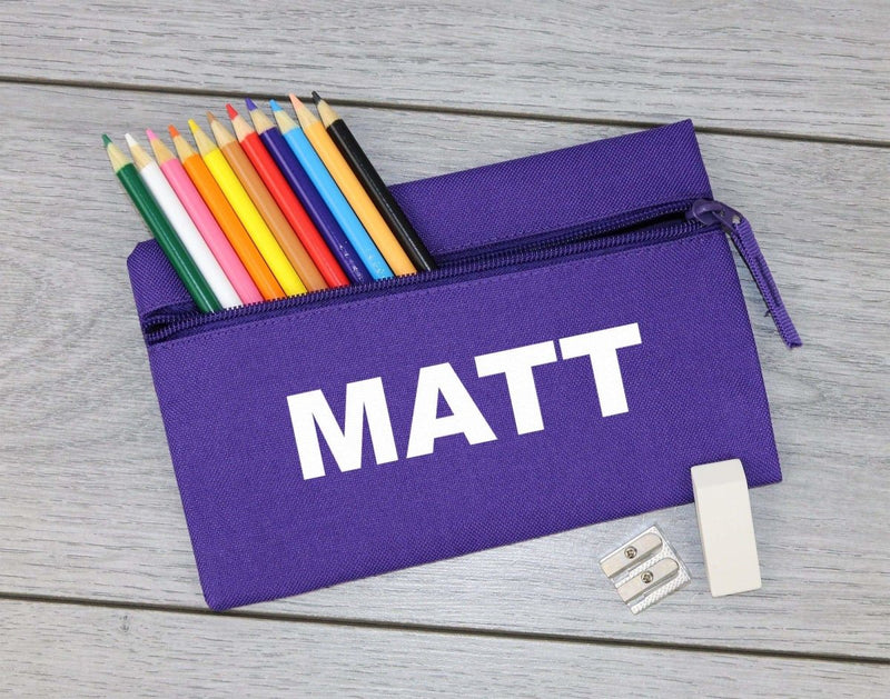 Personalised Name - 'Matt' Example - Pencil Case, Kids Pencil Case, Stationary Bag Holder - The Gift Project