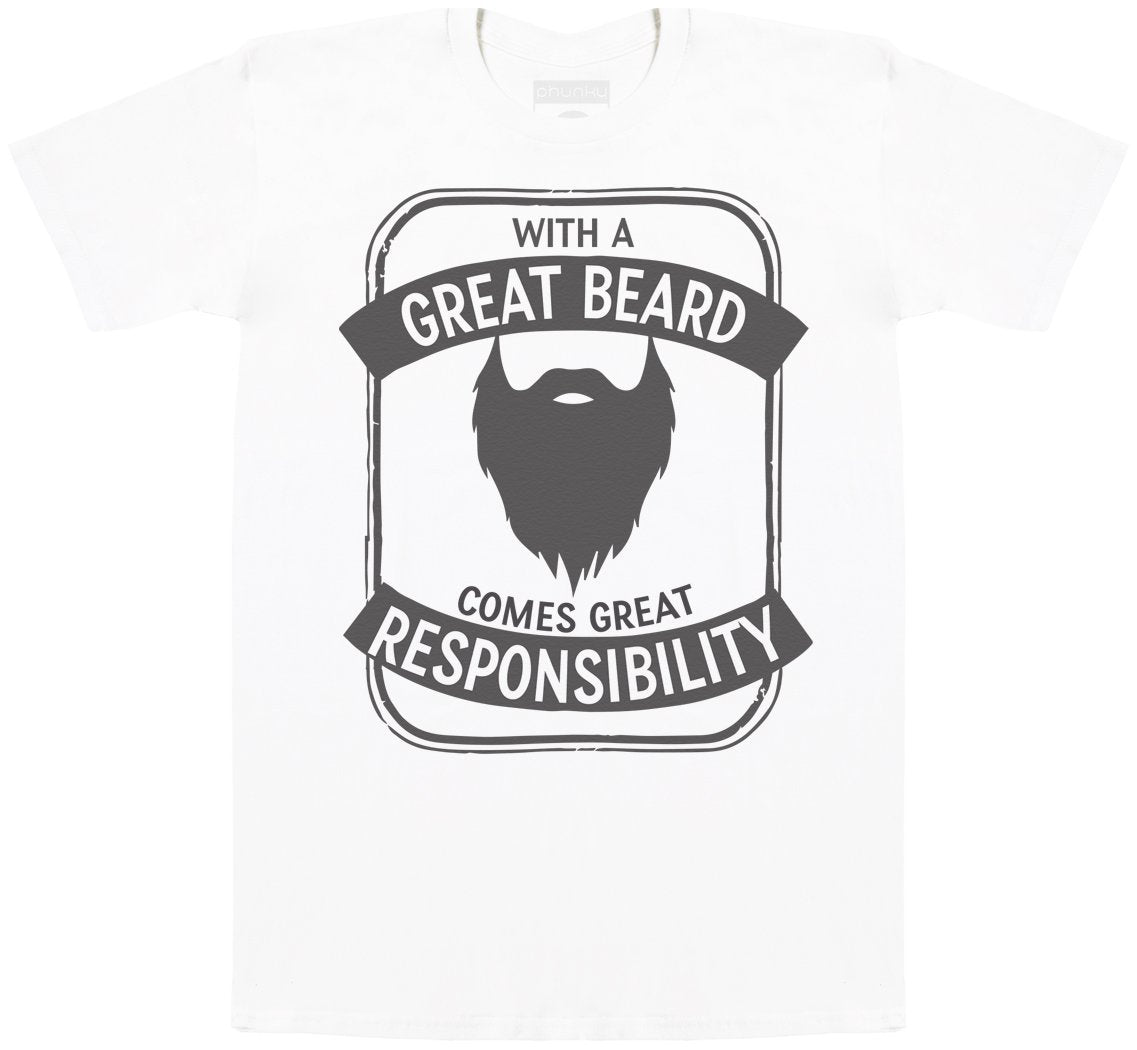 With A Great Beard Comes Great Responsibility - Mens T-Shirt - The Gift Project