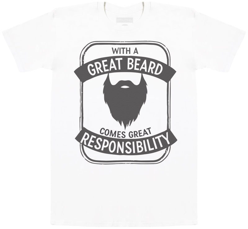 With A Great Beard Comes Great Responsibility - Mens T-Shirt - The Gift Project