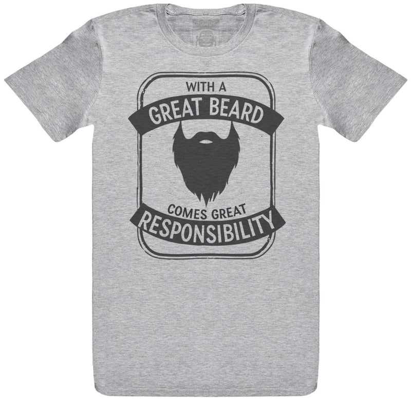 With A Great Beard Comes Great Responsibility - Mens T-Shirt - The Gift Project